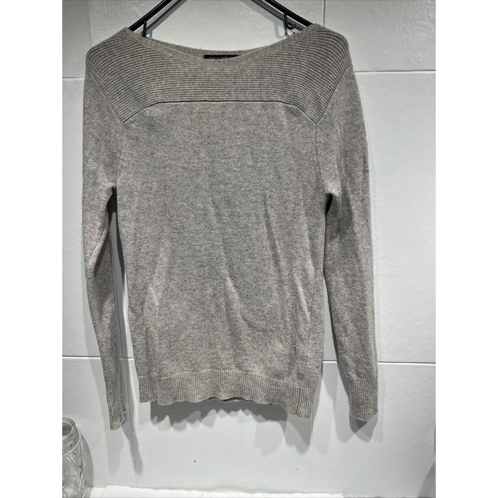Banana Republic Italian Wool Cashmere Womens Size‎  S Gray Long Sleeve Sweater